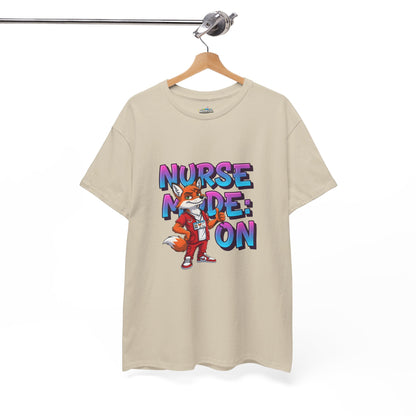 Nurse Mode On T‑Shirt — Cute Fox Nurse Graphic Tee for Nurses & Nursing Students