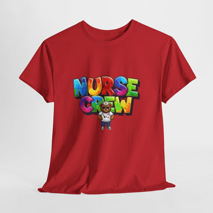 Nurse Crew Graphic Tee — Colorful Cartoon Nurse Appreciation Shirt