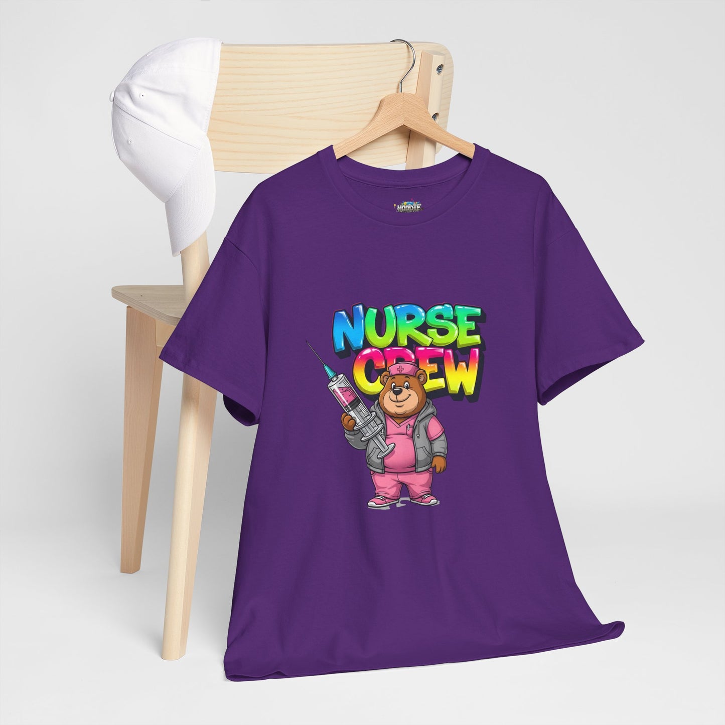 Nurse Crew T-Shirt — Cute Cartoon Nurse Bear Graphic Tee
