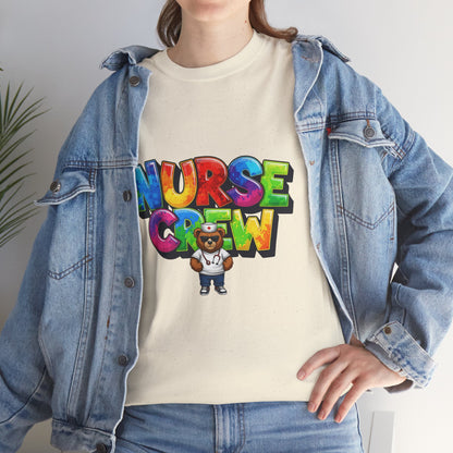 Nurse Crew Graphic Tee — Colorful Cartoon Nurse Appreciation Shirt