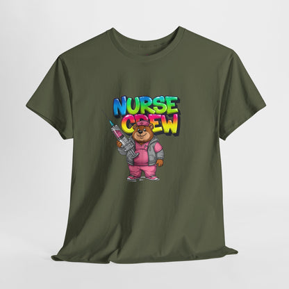 Nurse Crew T-Shirt — Cute Cartoon Nurse Bear Graphic Tee