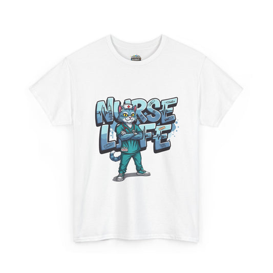 Nurse Life T-Shirt — Cute Cartoon Nurse Graphic Tee for Healthcare Workers