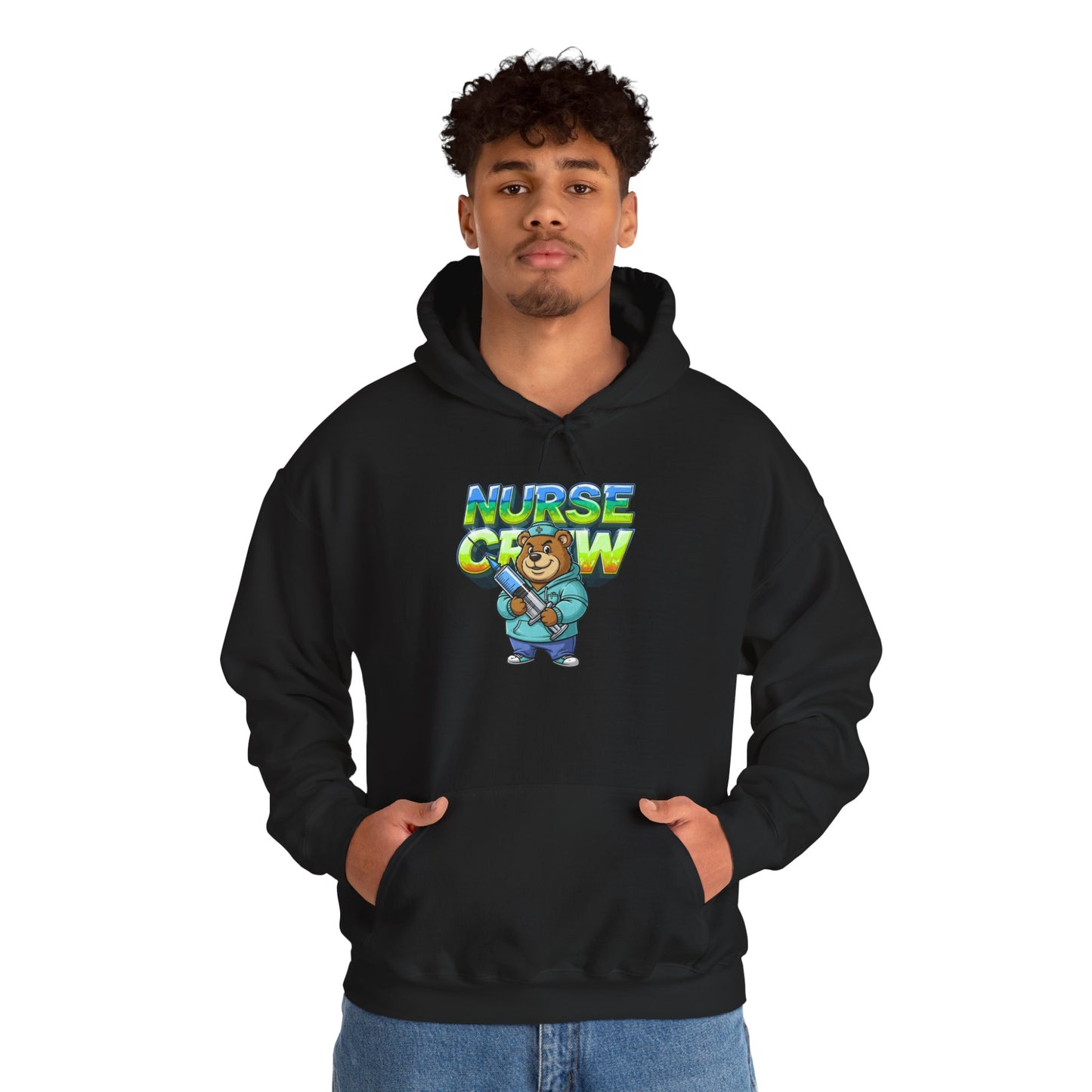 Unisex Nurse Crew Hoodie — Cute Bear Nurse Graphic Pullover