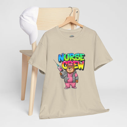 Nurse Crew T-Shirt — Cute Cartoon Nurse Bear Graphic Tee