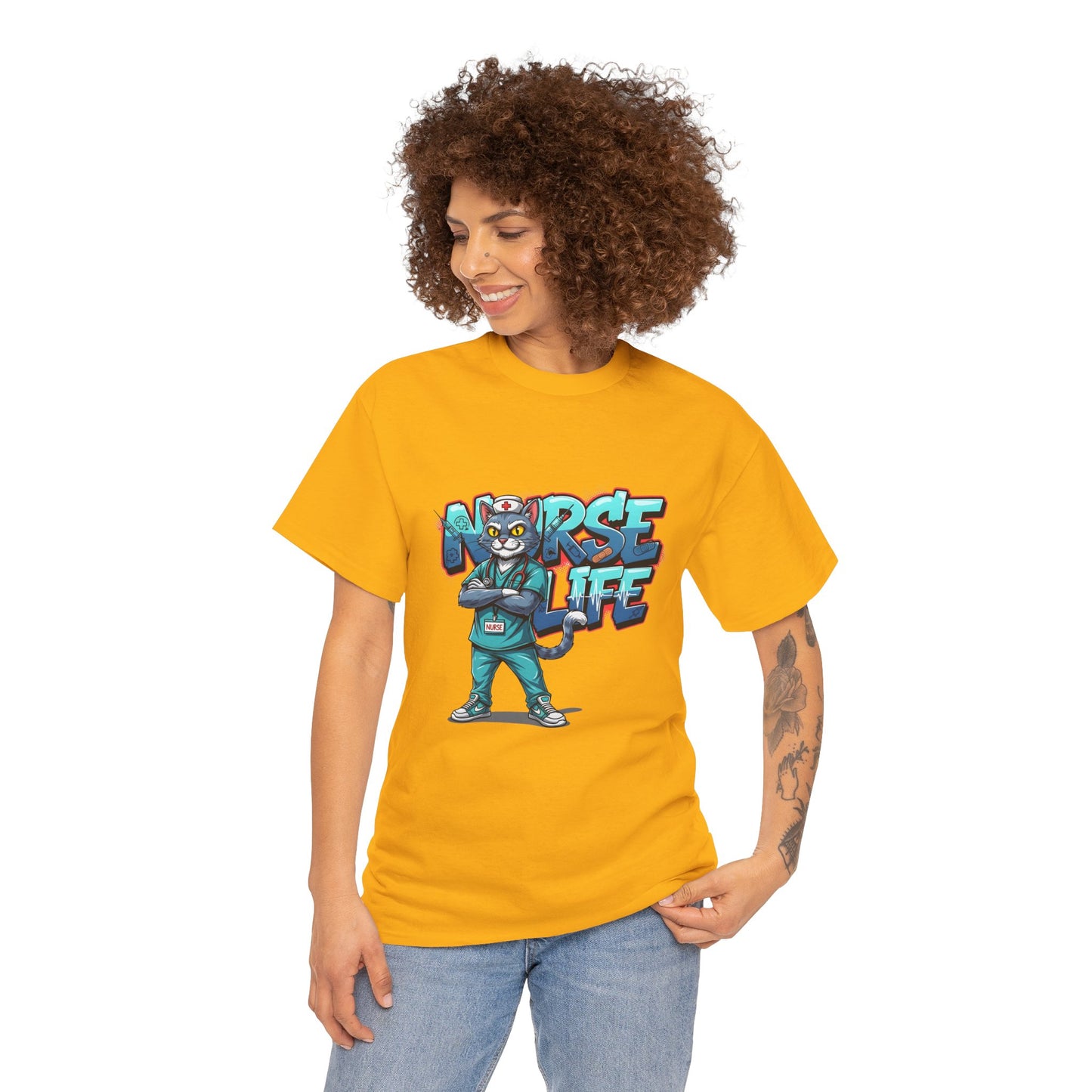Unisex Nurse Life Graphic Tee — Cool Cartoon Nurse Design