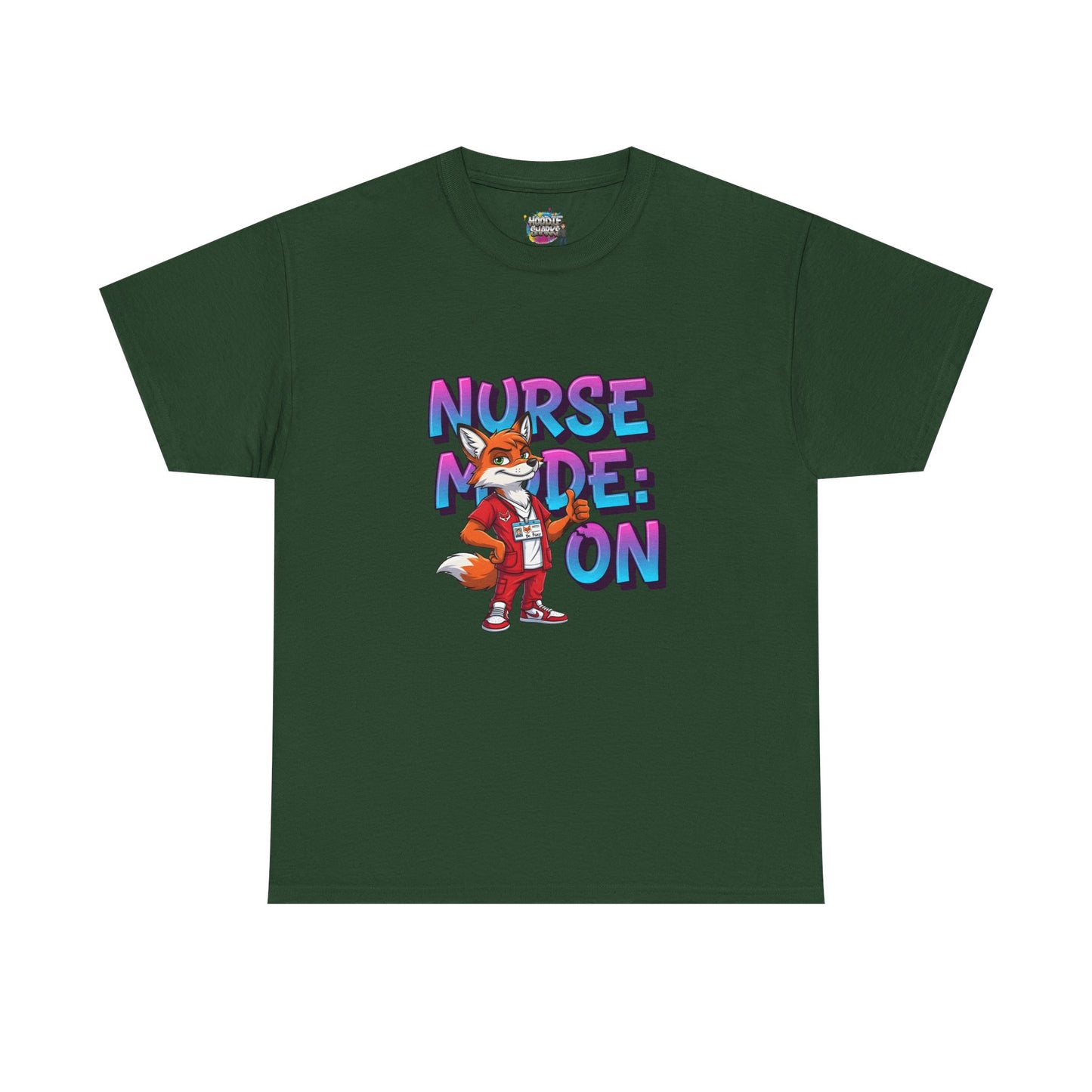Nurse Mode On T‑Shirt — Cute Fox Nurse Graphic Tee for Nurses & Nursing Students