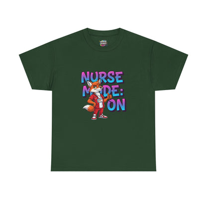 Nurse Mode On T‑Shirt — Cute Fox Nurse Graphic Tee for Nurses & Nursing Students