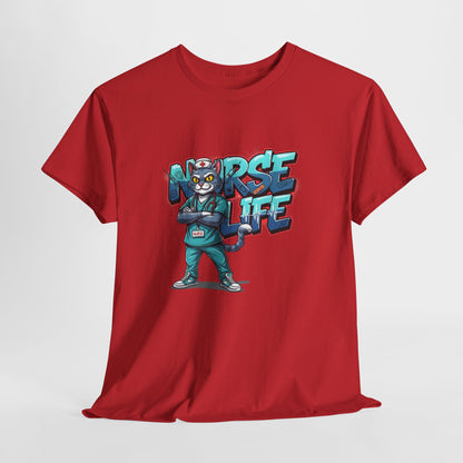 Unisex Nurse Life Graphic Tee — Cool Cartoon Nurse Design