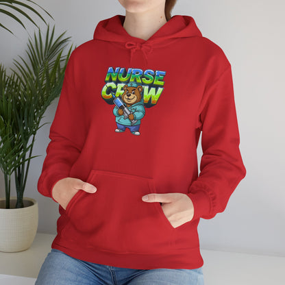 Unisex Nurse Crew Hoodie — Cute Bear Nurse Graphic Pullover