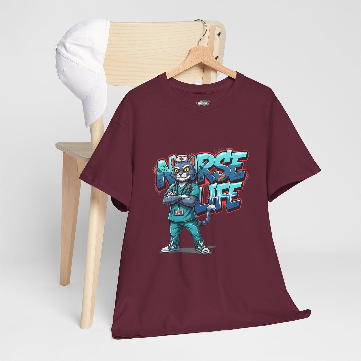 Unisex Nurse Life Graphic Tee — Cool Cartoon Nurse Design