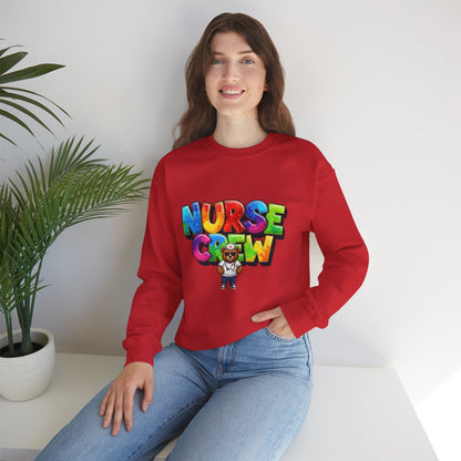 Nurse Crew Sweatshirt — 'NURSE CREW' Graphic Pullover for Healthcare Professionals