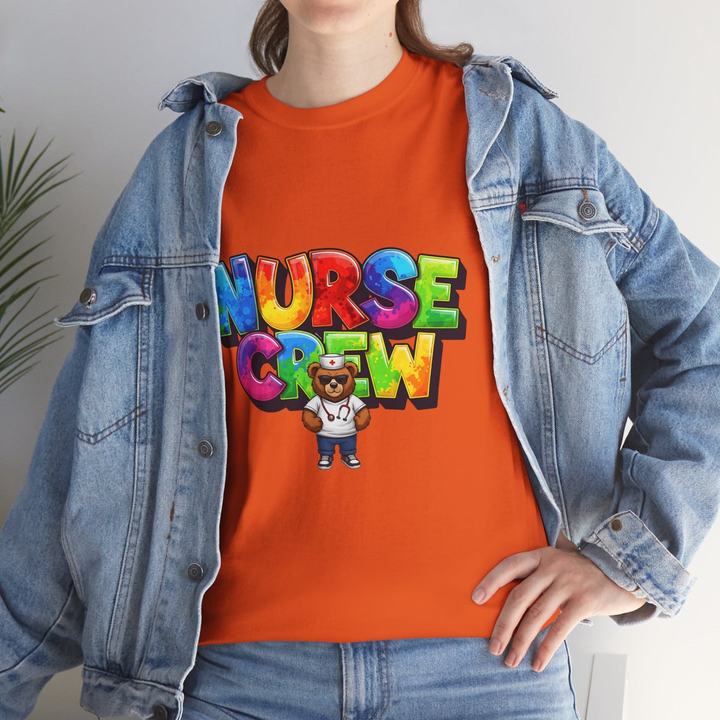 Nurse Crew Graphic Tee — Colorful Cartoon Nurse Appreciation Shirt