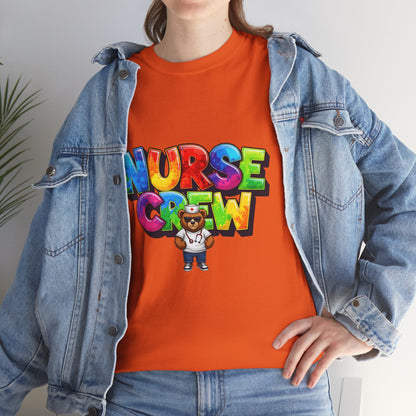 Nurse Crew Graphic Tee — Colorful Cartoon Nurse Appreciation Shirt