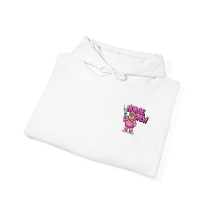 Nurse Crew Hoodie — Cute Teddy Nurse with Syringe Graphic