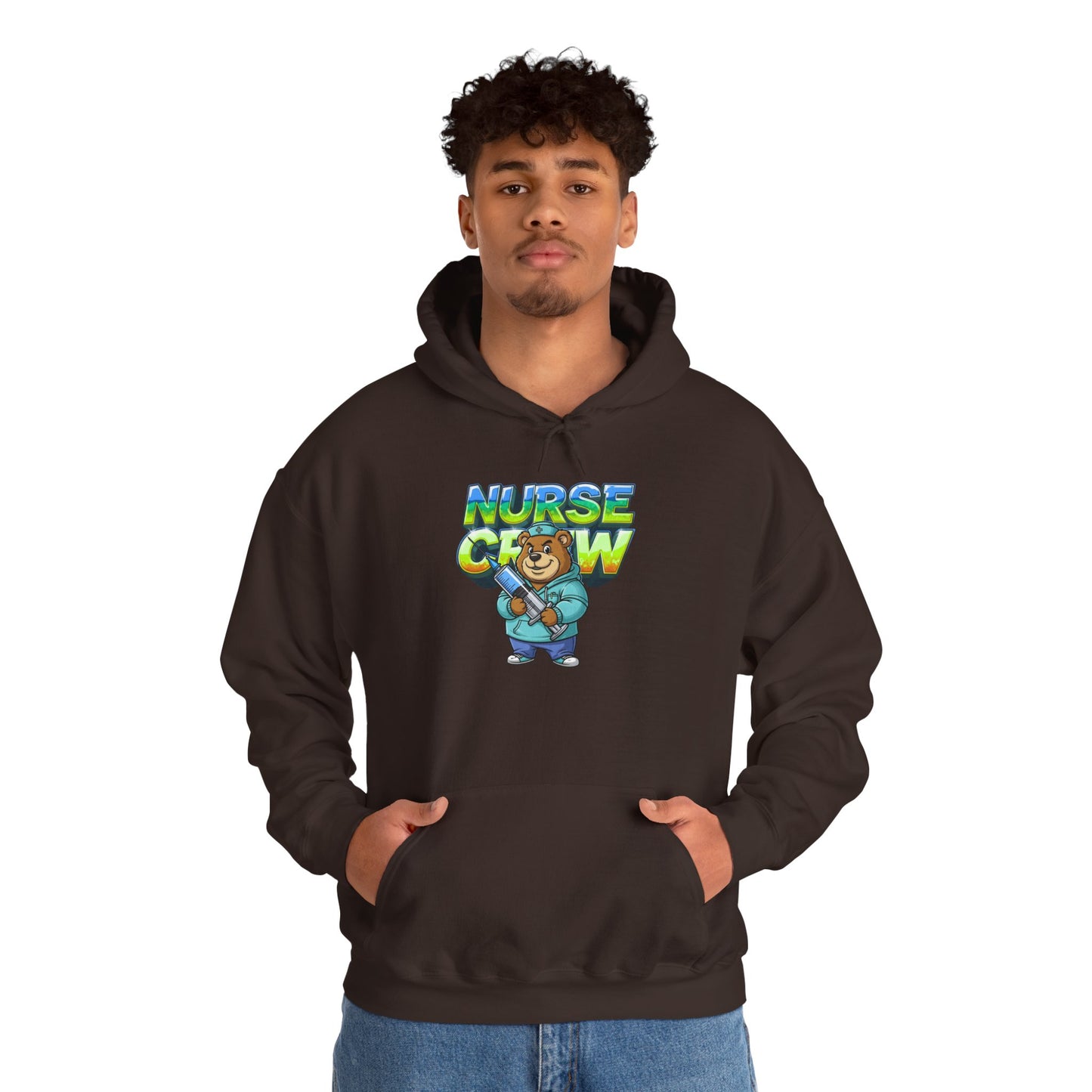 Unisex Nurse Crew Hoodie — Cute Bear Nurse Graphic Pullover