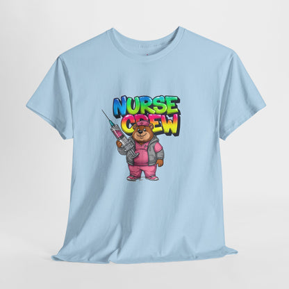 Nurse Crew T-Shirt — Cute Cartoon Nurse Bear Graphic Tee