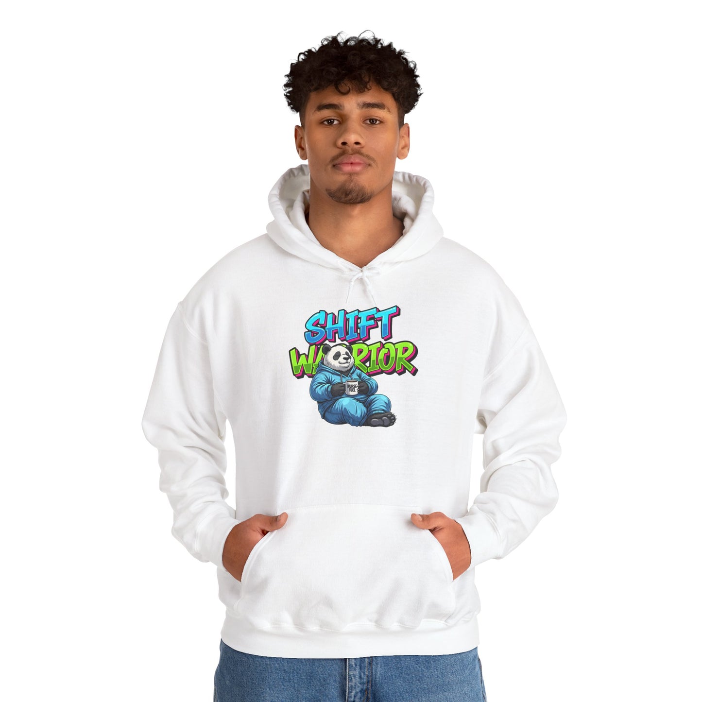 Unisex Shift Warrior Nurse Hoodie — Cute Sleeping Panda Crew