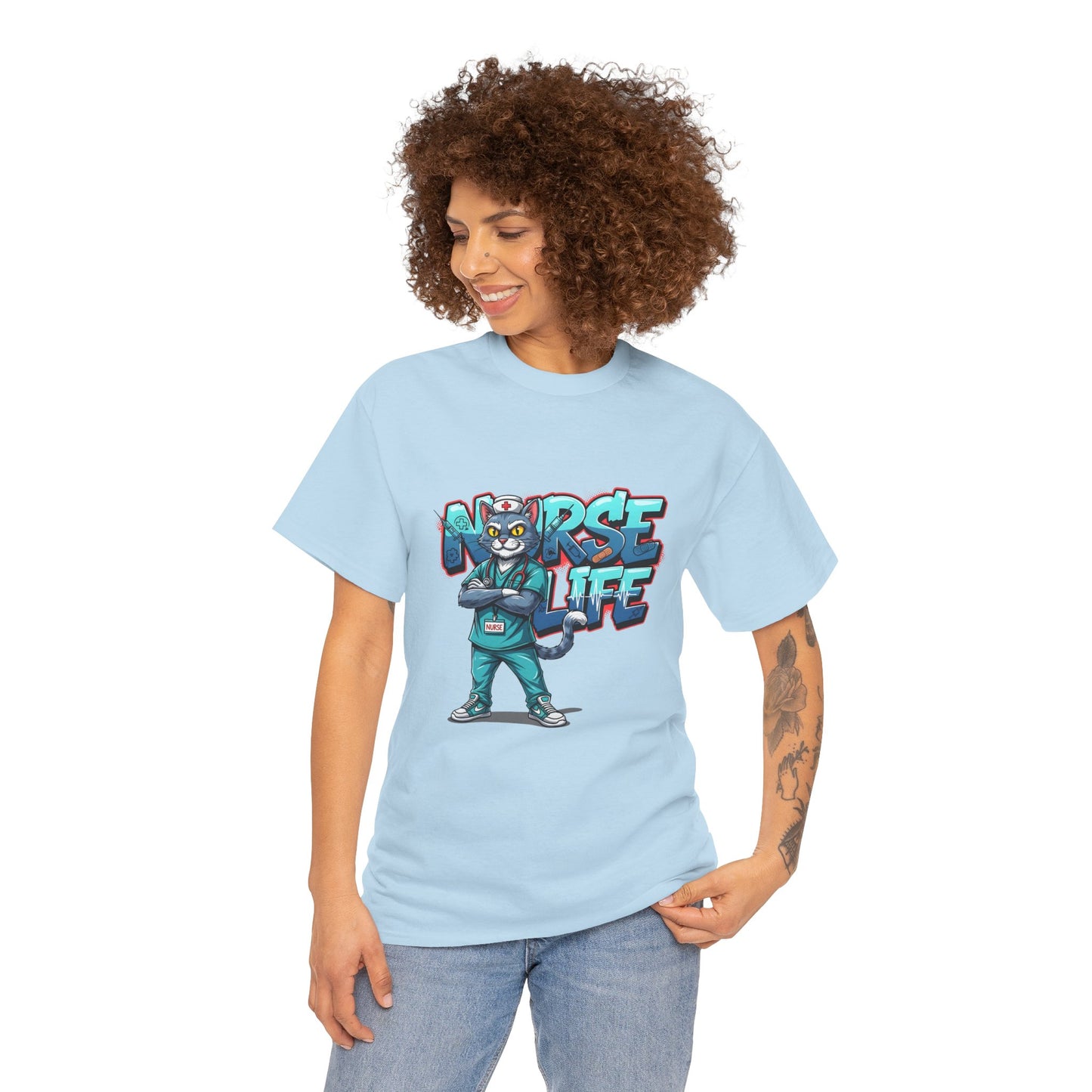 Unisex Nurse Life Graphic Tee — Cool Cartoon Nurse Design