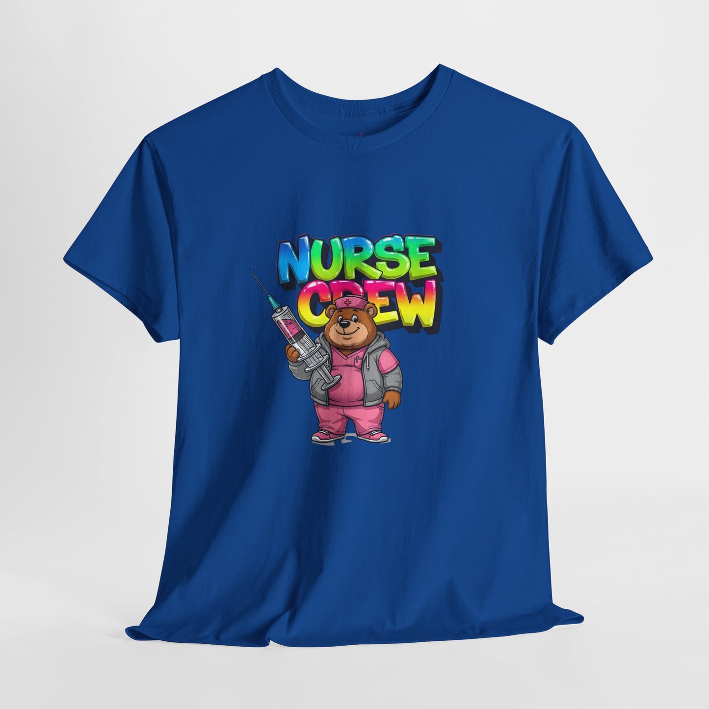 Nurse Crew T-Shirt — Cute Cartoon Nurse Bear Graphic Tee