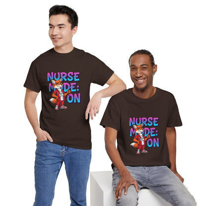 Nurse Mode On T‑Shirt — Cute Fox Nurse Graphic Tee for Nurses & Nursing Students