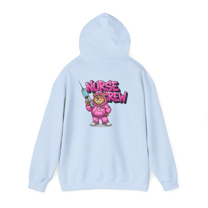 Nurse Crew Hoodie — Cute Teddy Nurse with Syringe Graphic