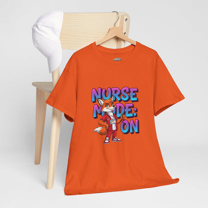 Nurse Mode On T‑Shirt — Cute Fox Nurse Graphic Tee for Nurses & Nursing Students