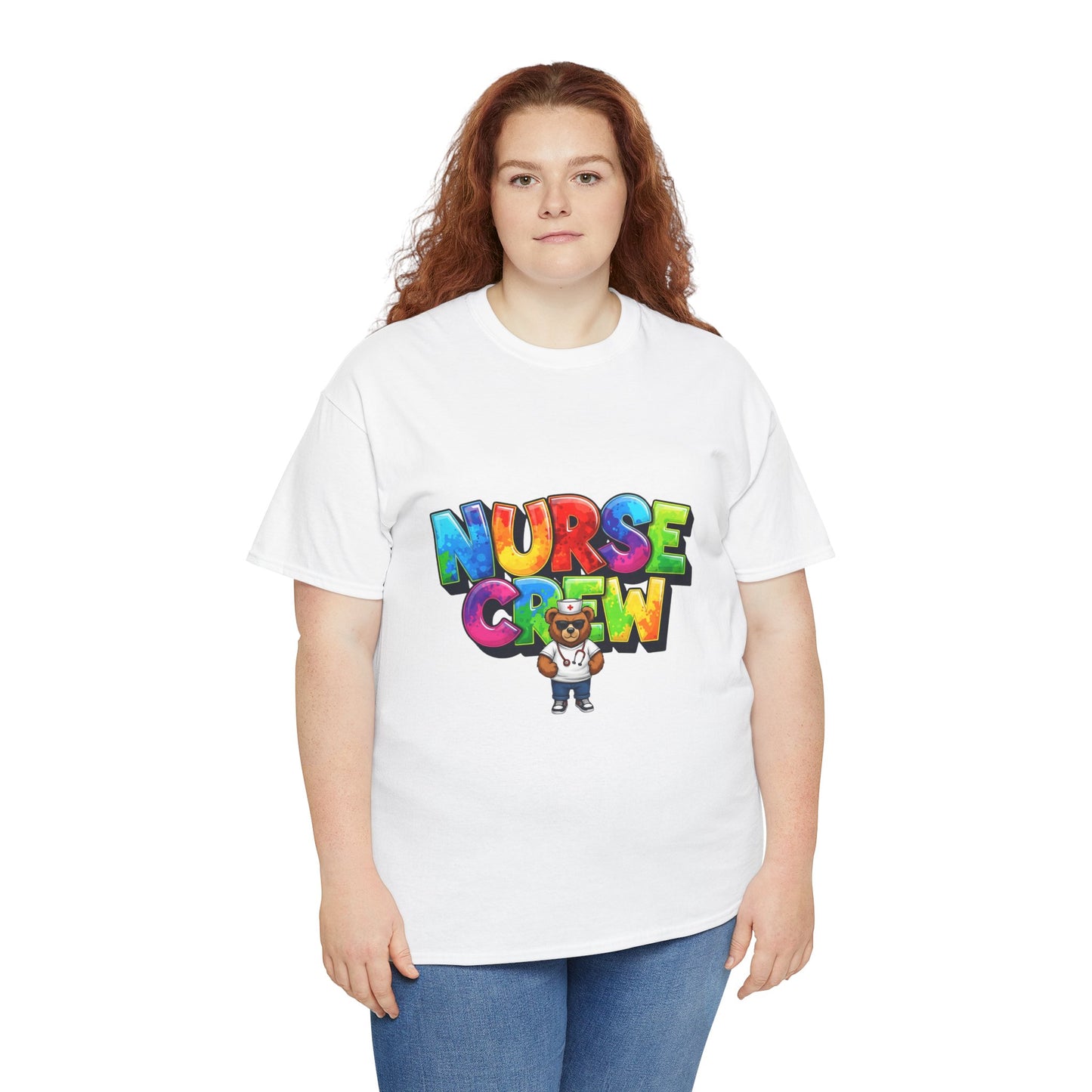Nurse Crew Graphic Tee — Colorful Cartoon Nurse Appreciation Shirt