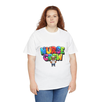 Nurse Crew Graphic Tee — Colorful Cartoon Nurse Appreciation Shirt