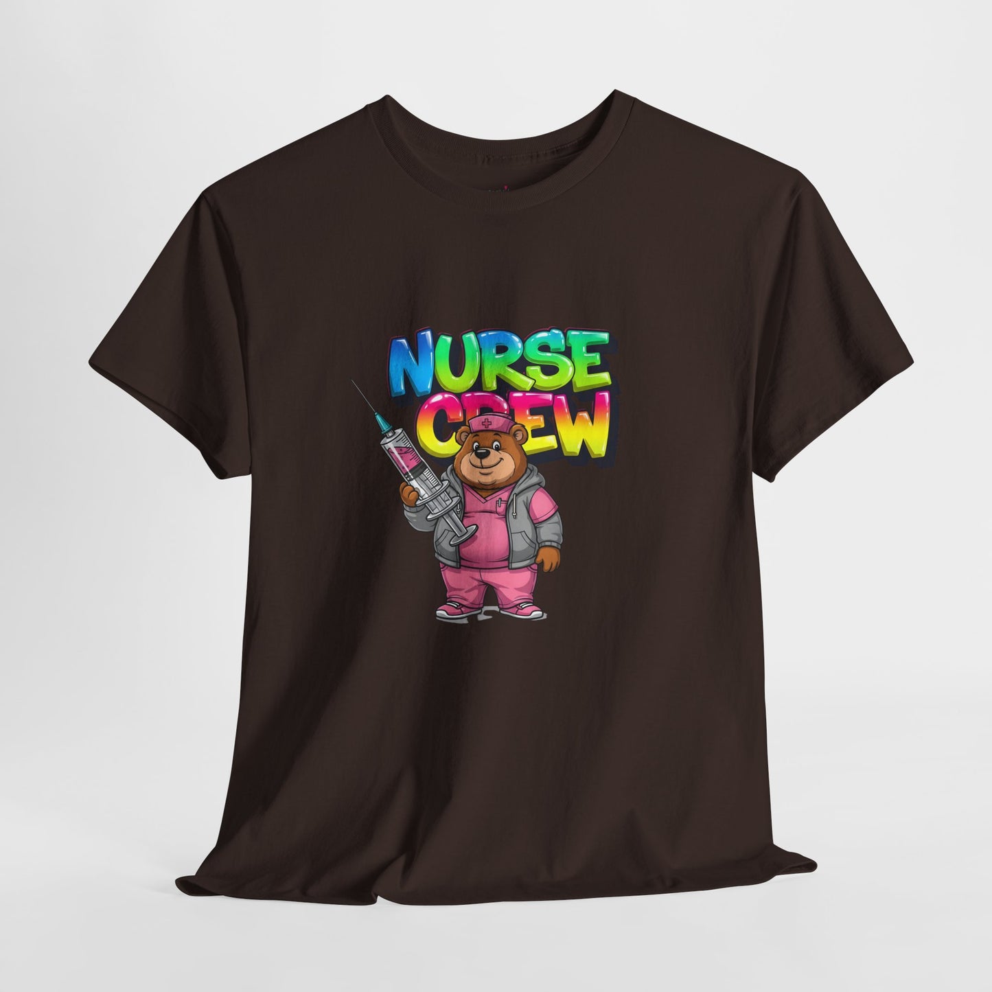 Nurse Crew T-Shirt — Cute Cartoon Nurse Bear Graphic Tee