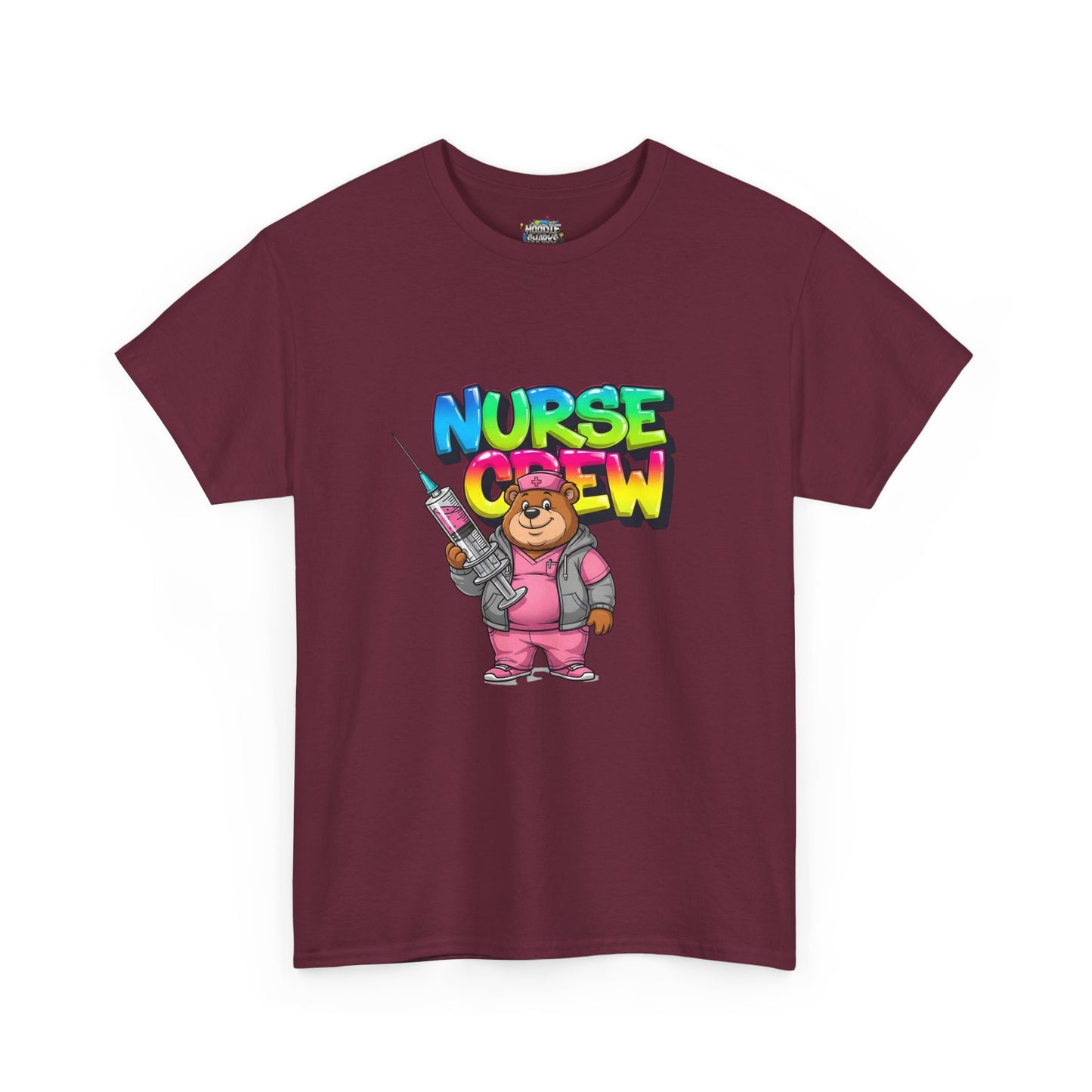 Nurse Crew T-Shirt — Cute Cartoon Nurse Bear Graphic Tee