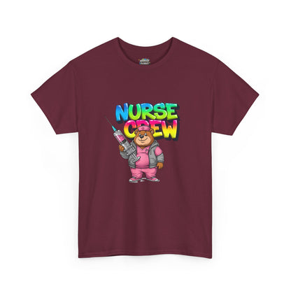 Nurse Crew T-Shirt — Cute Cartoon Nurse Bear Graphic Tee