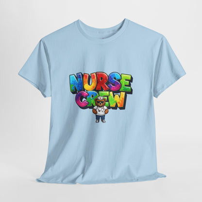 Nurse Crew Graphic Tee — Colorful Cartoon Nurse Appreciation Shirt