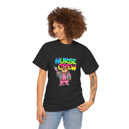 Nurse Crew T-Shirt — Cute Cartoon Nurse Bear Graphic Tee