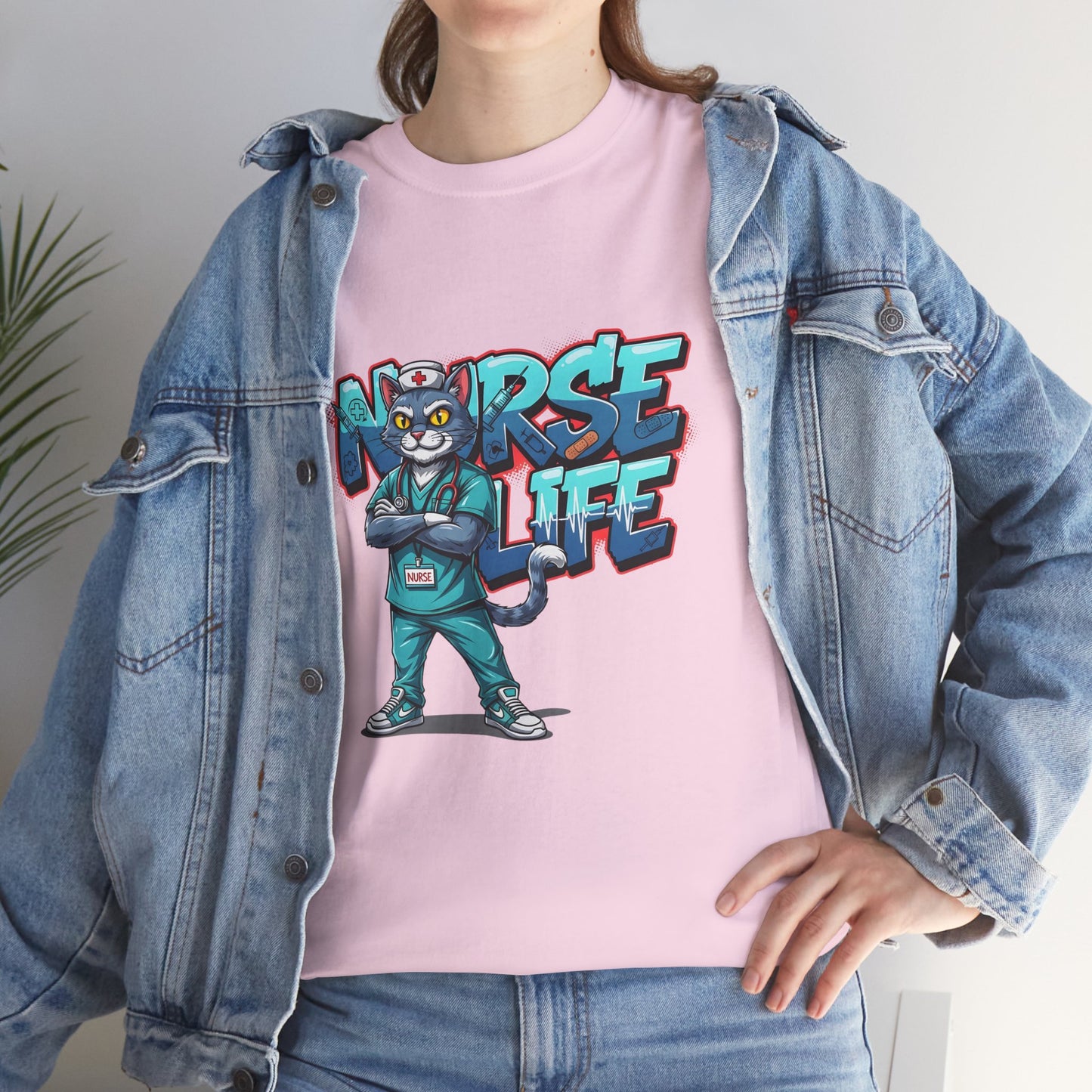 Unisex Nurse Life Graphic Tee — Cool Cartoon Nurse Design