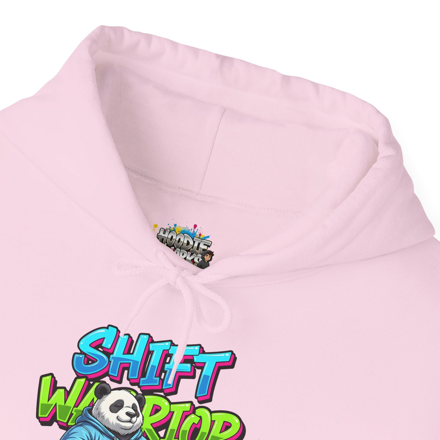Unisex Shift Warrior Nurse Hoodie — Cute Sleeping Panda Crew