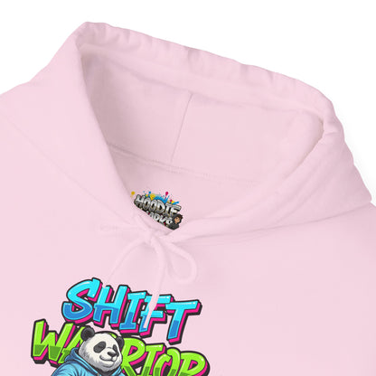 Unisex Shift Warrior Nurse Hoodie — Cute Sleeping Panda Crew