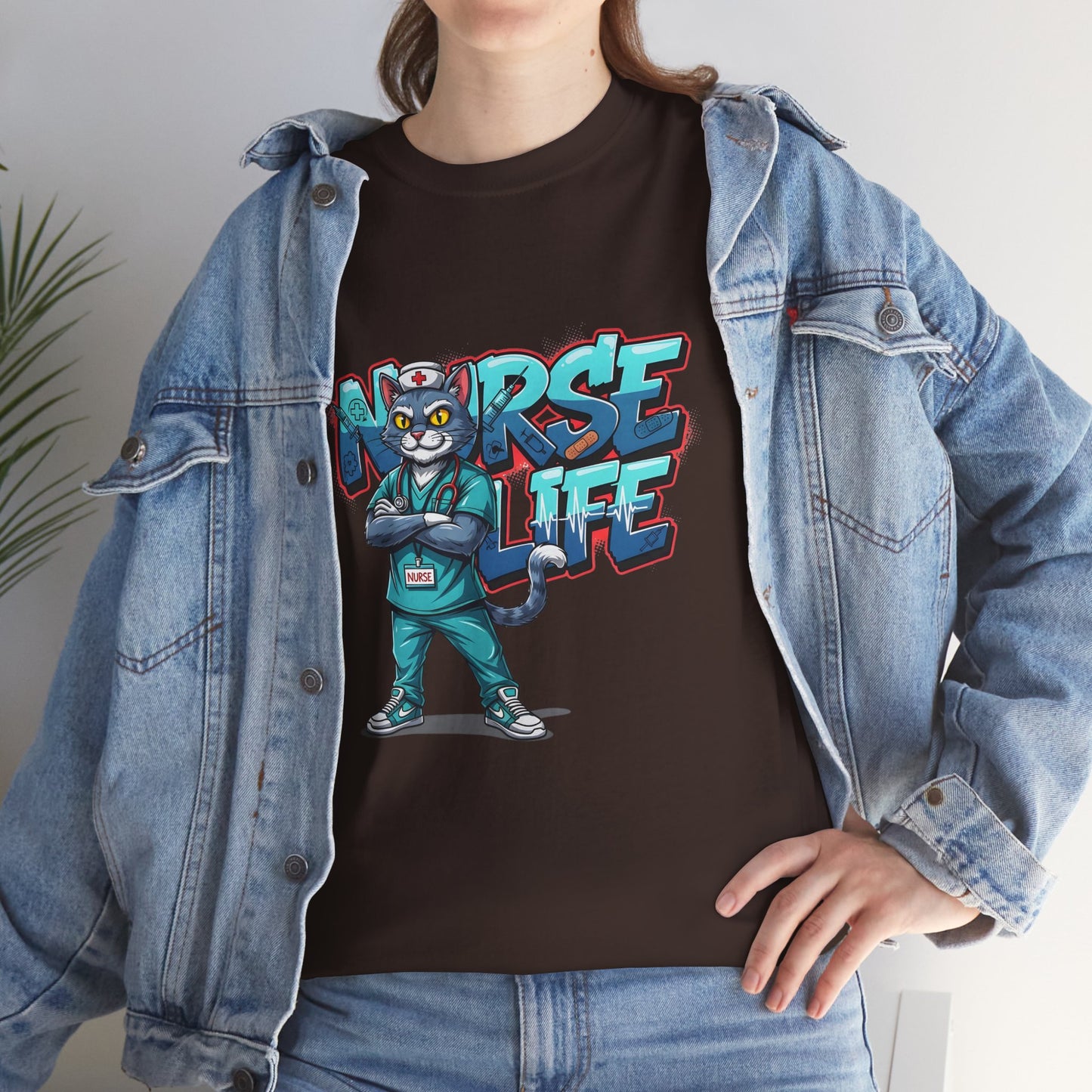 Unisex Nurse Life Graphic Tee — Cool Cartoon Nurse Design