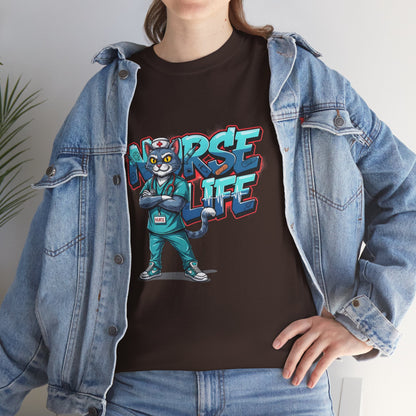 Unisex Nurse Life Graphic Tee — Cool Cartoon Nurse Design