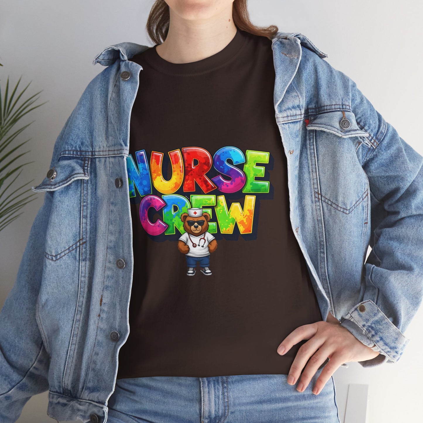 Nurse Crew Graphic Tee — Colorful Cartoon Nurse Appreciation Shirt