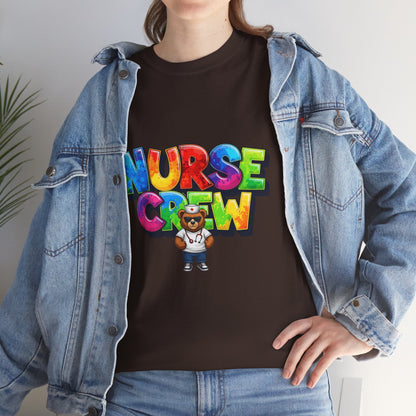 Nurse Crew Graphic Tee — Colorful Cartoon Nurse Appreciation Shirt