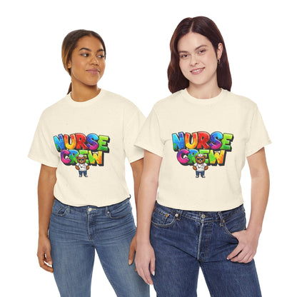 Nurse Crew Graphic Tee — Colorful Cartoon Nurse Appreciation Shirt