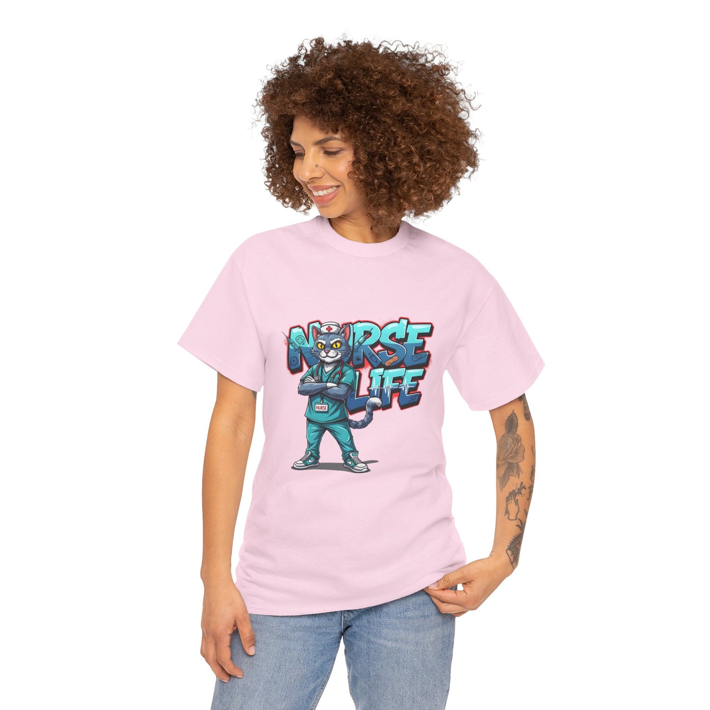 Unisex Nurse Life Graphic Tee — Cool Cartoon Nurse Design