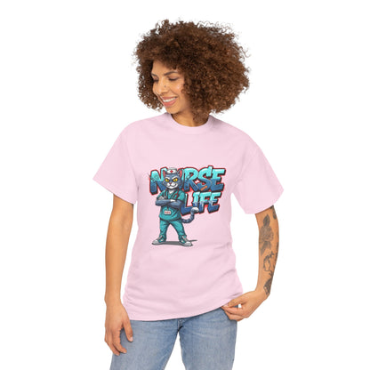 Unisex Nurse Life Graphic Tee — Cool Cartoon Nurse Design