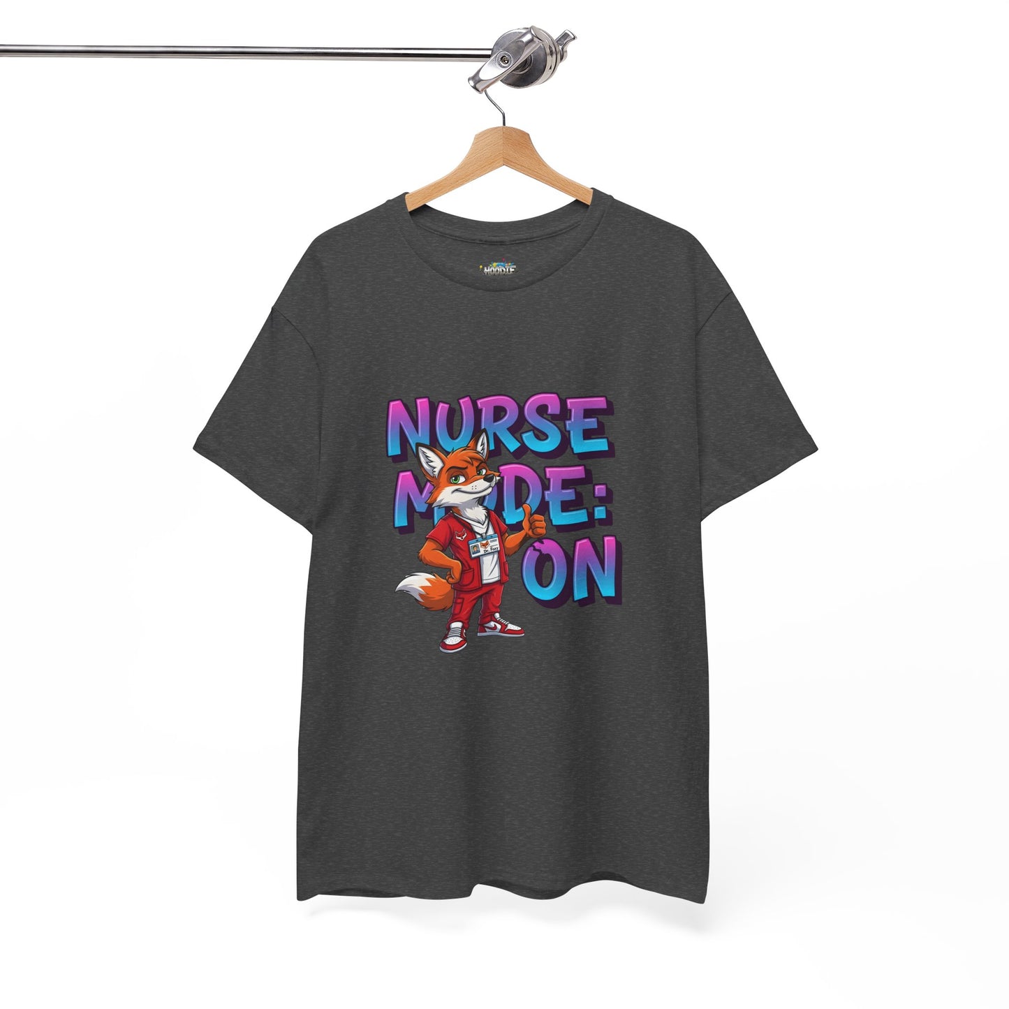 Nurse Mode On T‑Shirt — Cute Fox Nurse Graphic Tee for Nurses & Nursing Students