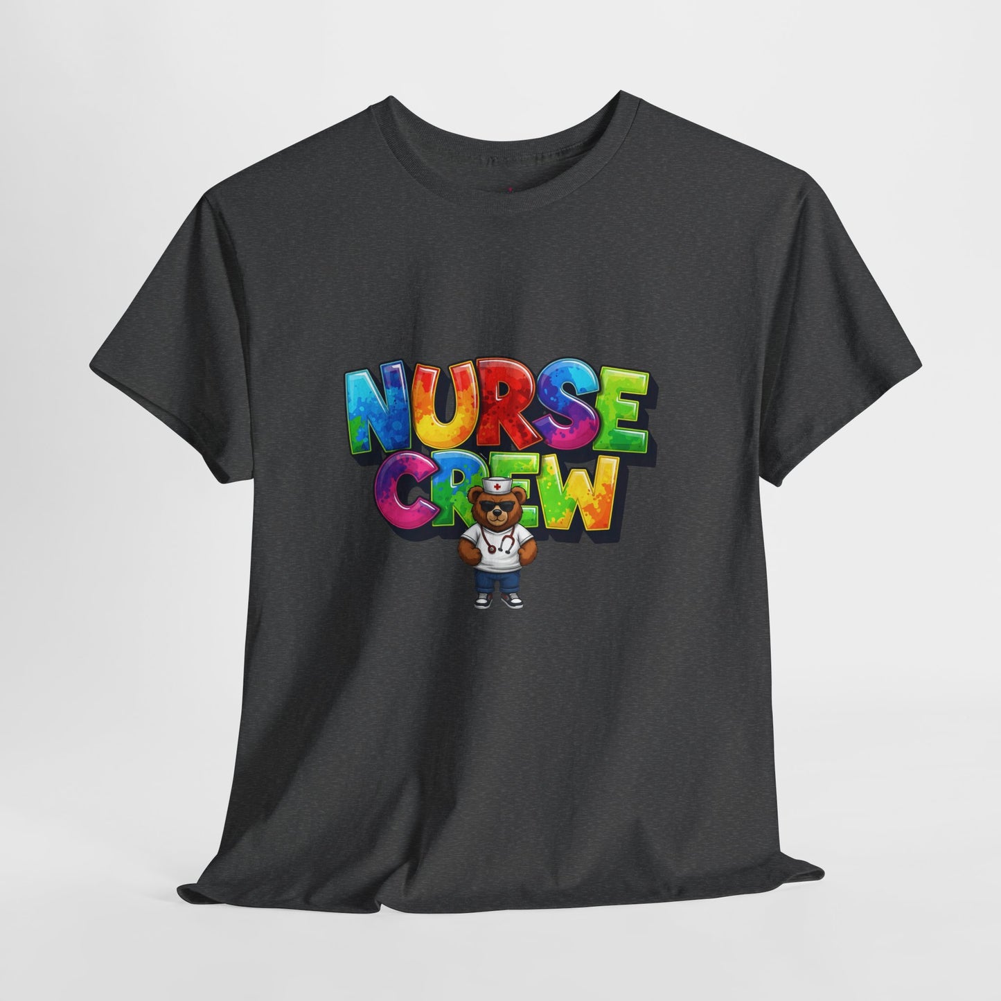 Nurse Crew Graphic Tee — Colorful Cartoon Nurse Appreciation Shirt