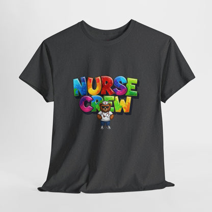 Nurse Crew Graphic Tee — Colorful Cartoon Nurse Appreciation Shirt