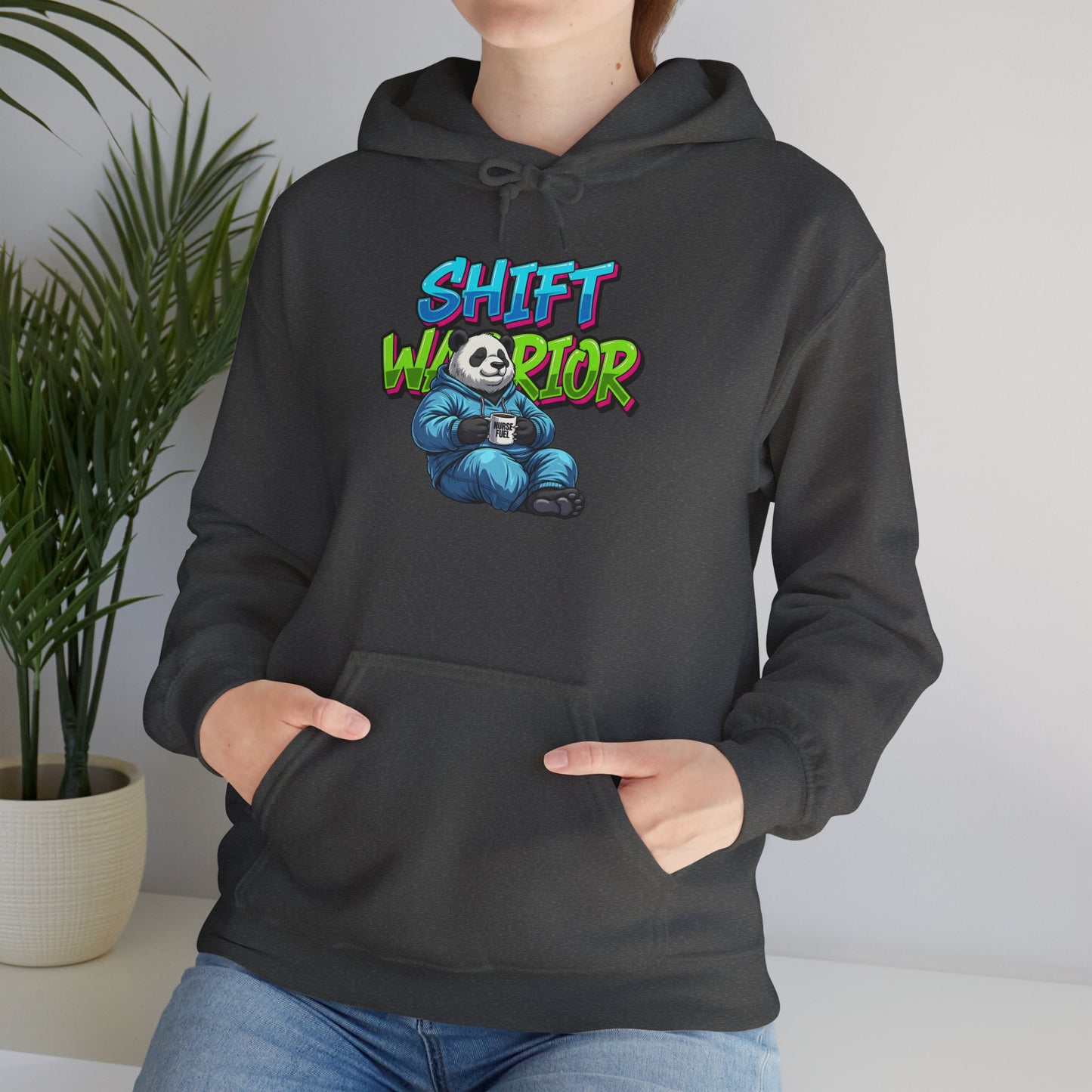 Unisex Shift Warrior Nurse Hoodie — Cute Sleeping Panda Crew