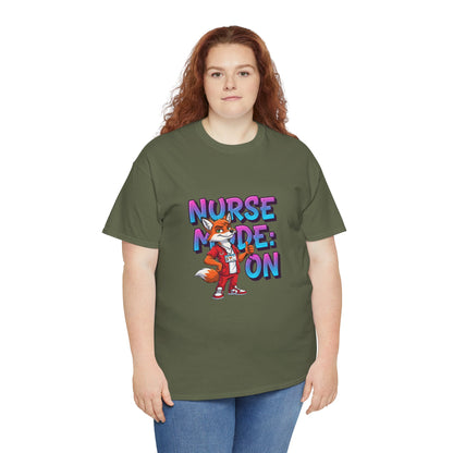 Nurse Mode On T‑Shirt — Cute Fox Nurse Graphic Tee for Nurses & Nursing Students