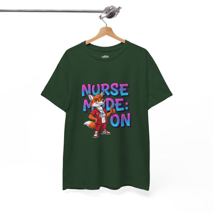 Nurse Mode On T‑Shirt — Cute Fox Nurse Graphic Tee for Nurses & Nursing Students