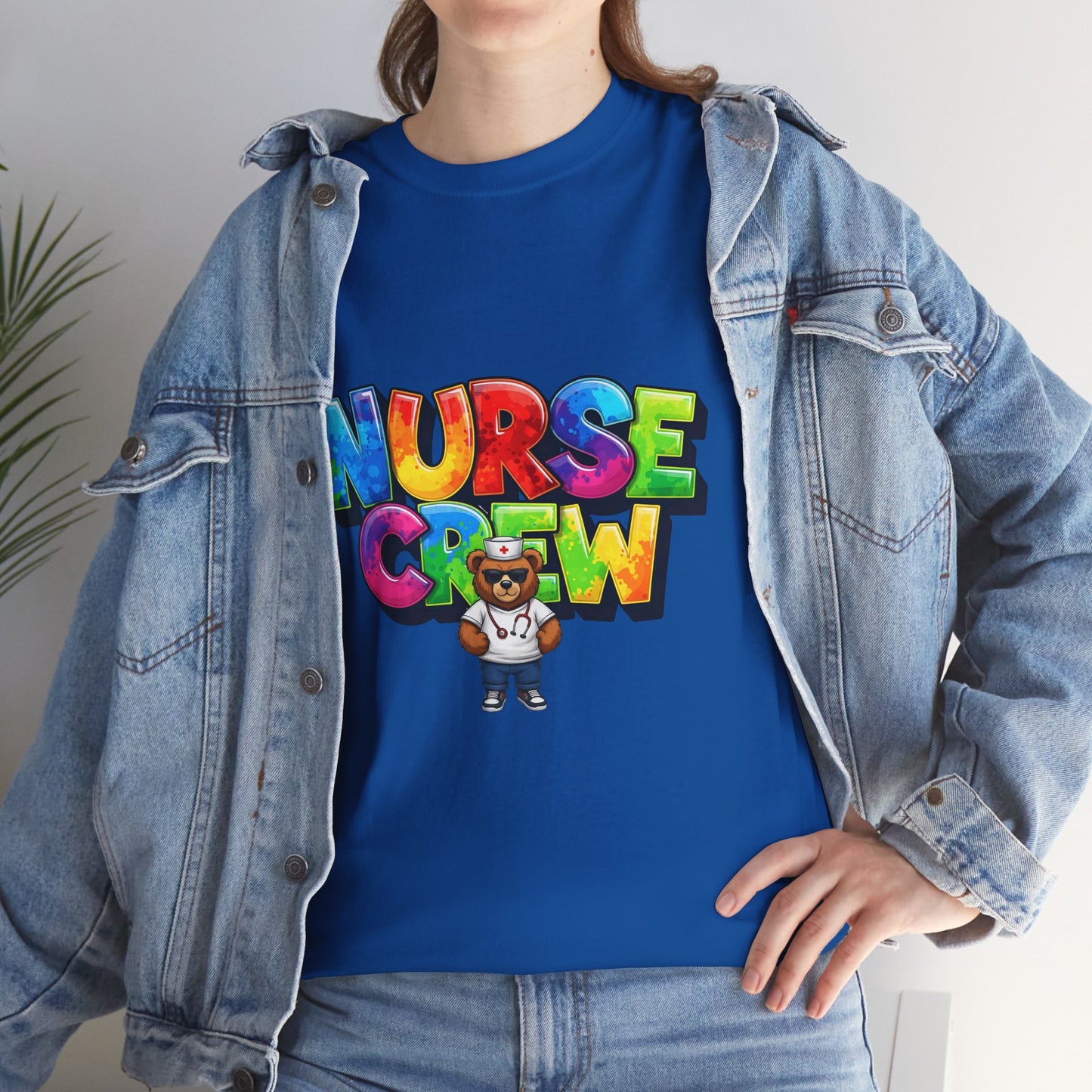 Nurse Crew Graphic Tee — Colorful Cartoon Nurse Appreciation Shirt